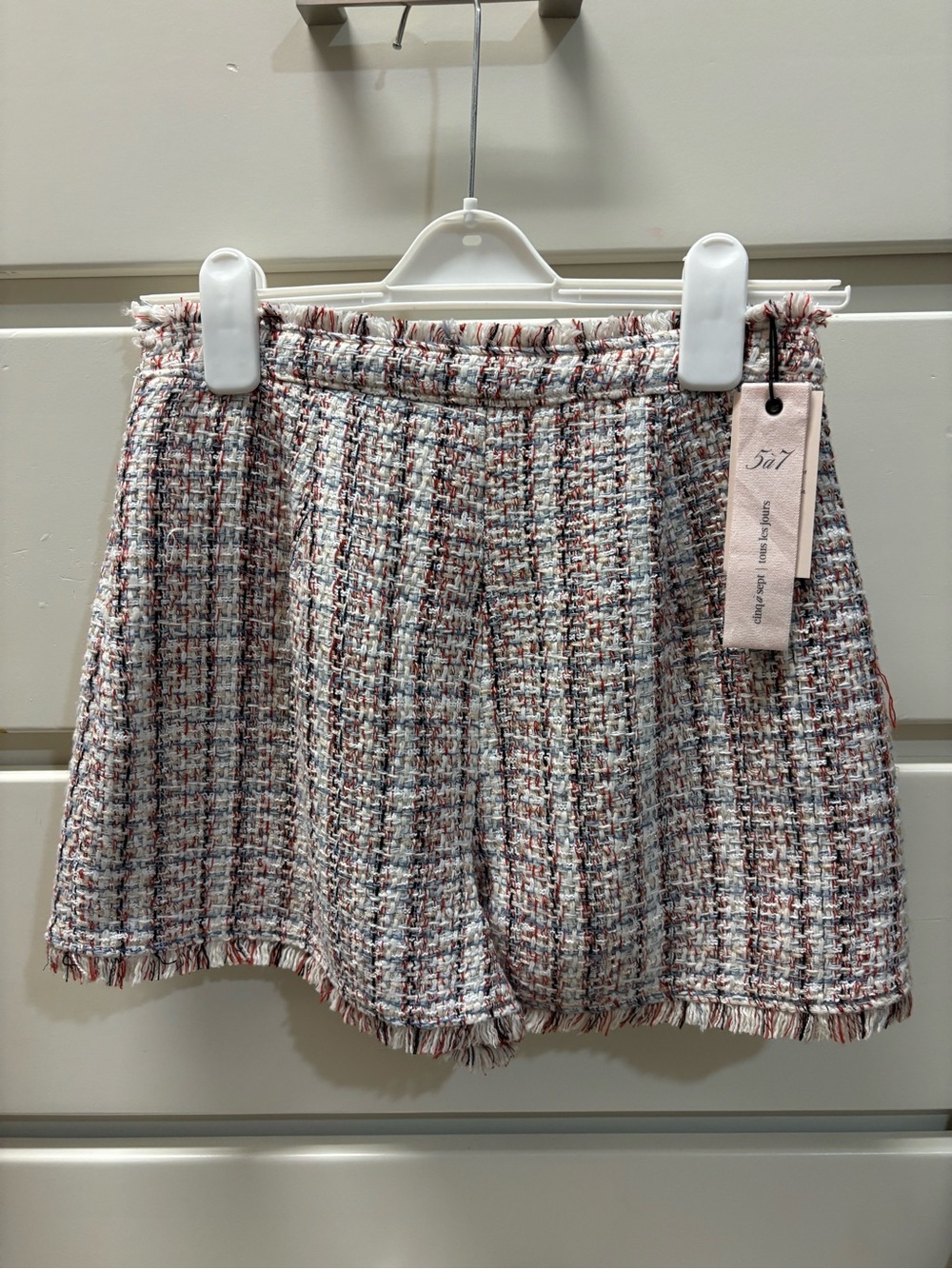 Cinq A Sept Tweed A-Line Women’s Shorts in Multi-Peach